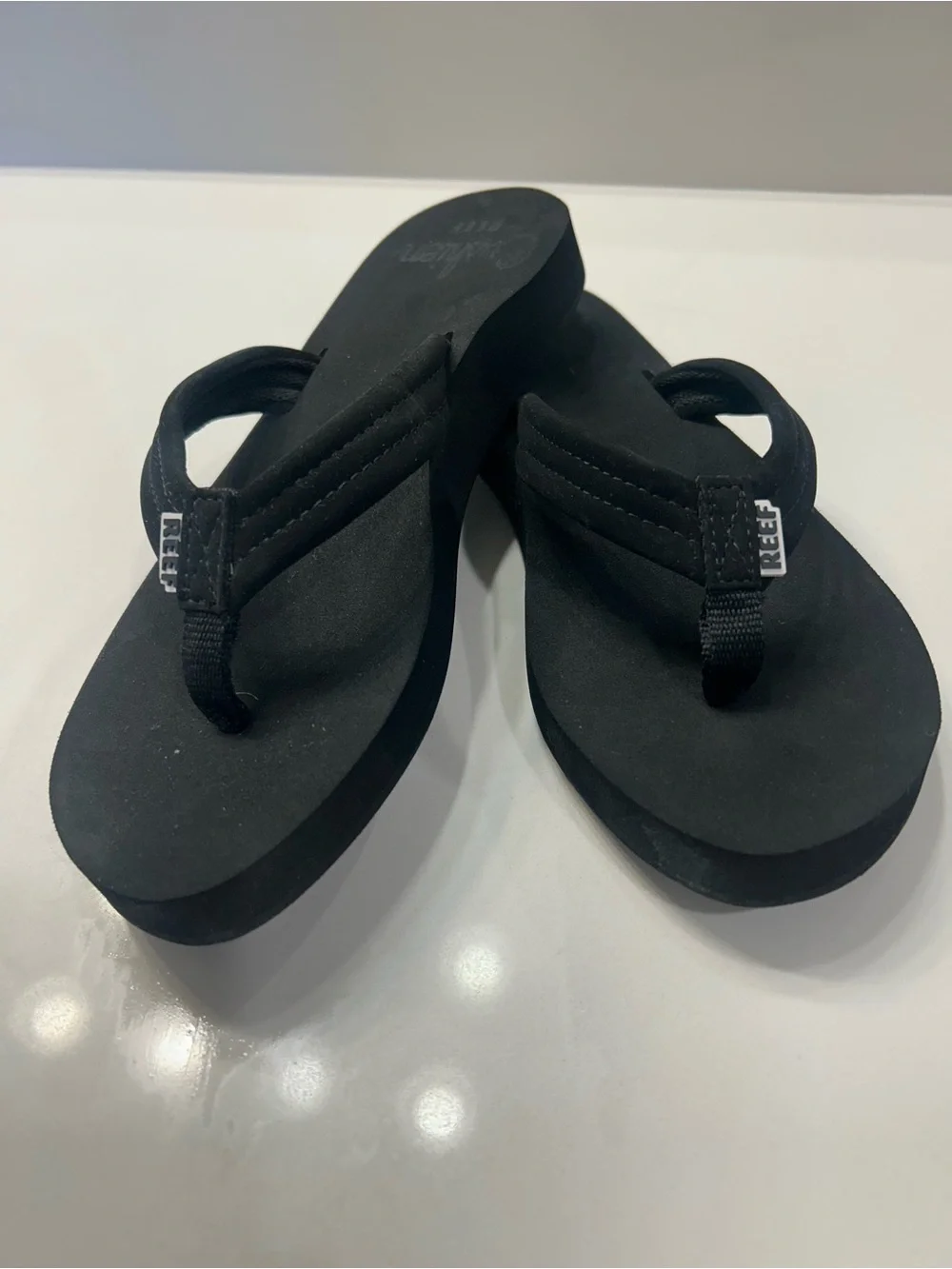 Reef Black Youth Foam Sandals with Padded Straps